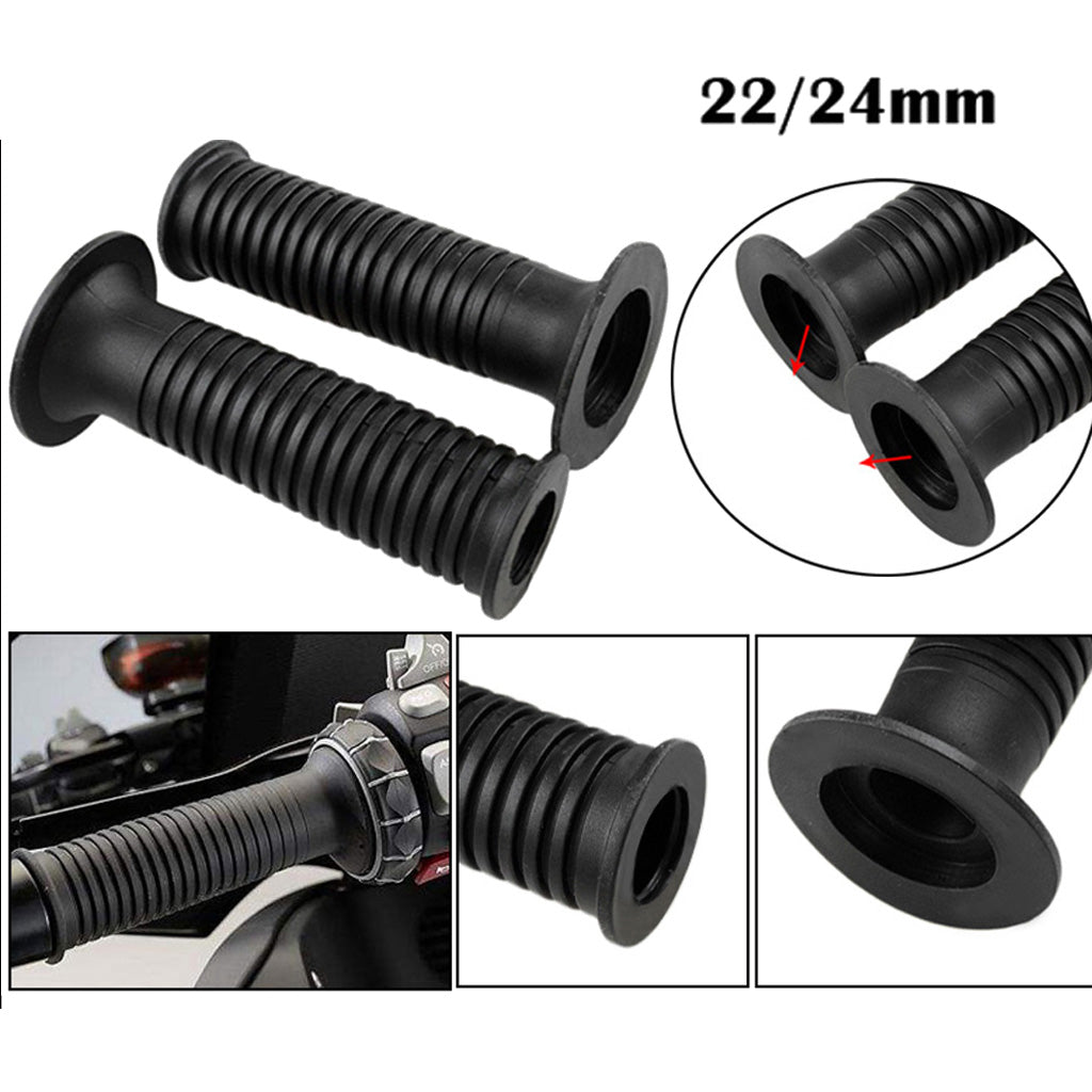 22/24mm Rubber Handle Throttle Grips for BMW F650GS F800GS R1200GS RT1200