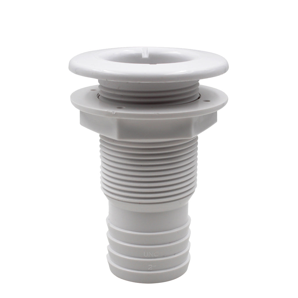 White Plastic Thru Hull Fittings Connector for Boat Marine Sailing Yachts