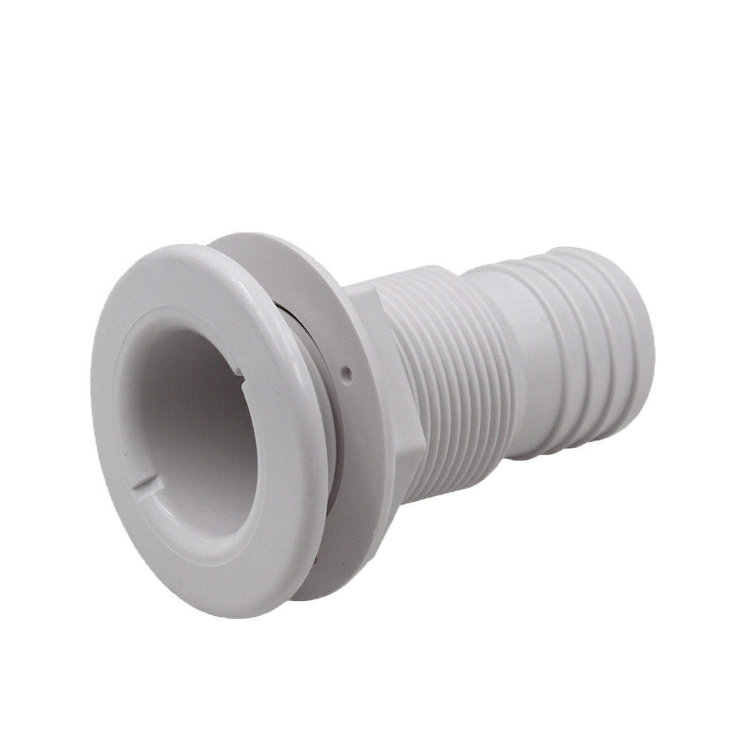 White Plastic Thru Hull Fittings Connector for Boat Marine Sailing Yachts