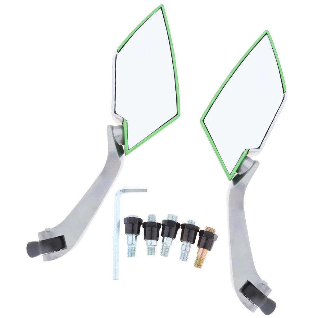 Universal Motorcycle ATV Rear View Mirror Scooter for Yamaha LY149QMG Green