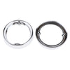 Silver Deep Dish Turn Signal Bezels for Harley Touring Road King Road Glide