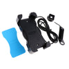 Adjustable Handlebar Cellphone Bicycle Holder for Motorcycle Blue + Black