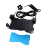 Adjustable Handlebar Cellphone Bicycle Holder for Motorcycle Blue + Black