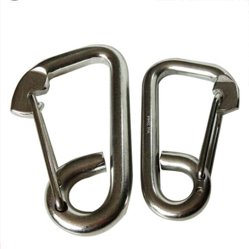 Marine Stainless Steel Spring Snap Hook 4 Sizes from 6mm to 12mm 12 x 120mm