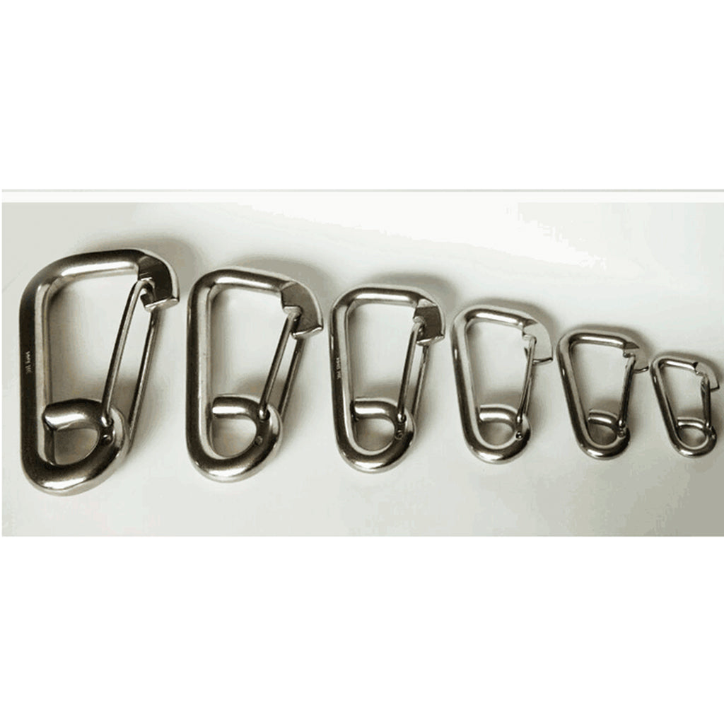 Marine Stainless Steel Spring Snap Hook 4 Sizes from 6mm to 12mm 12 x 120mm