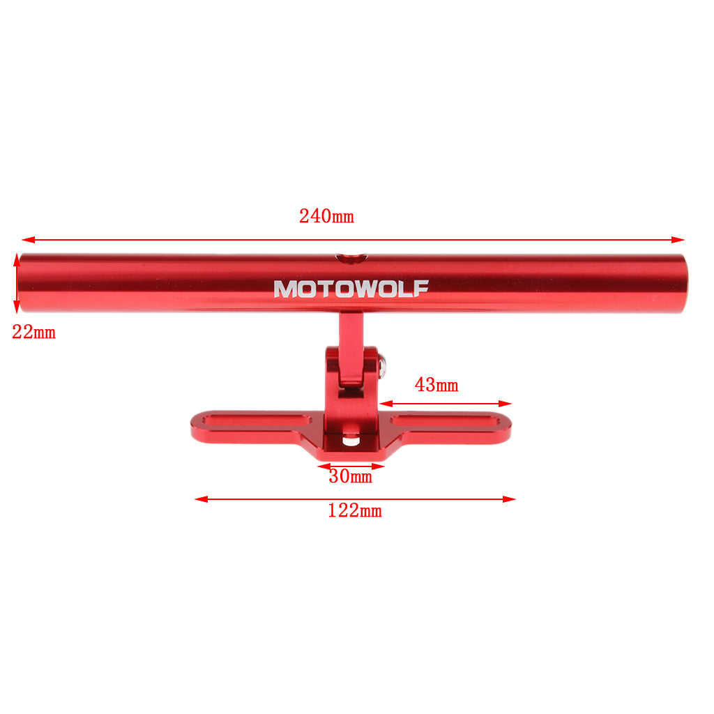 Motorcycle Accessories Multi-function Extended Crossbar Bracket Red