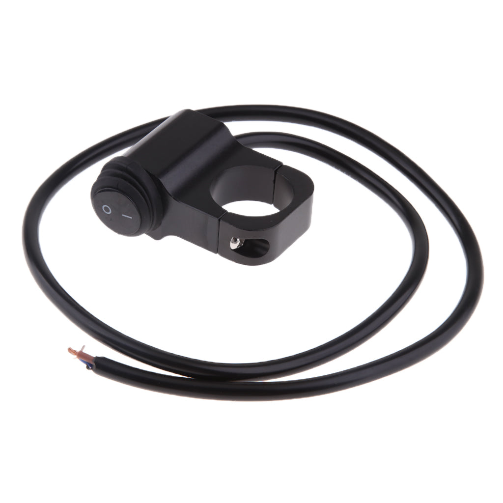 Waterproof 25mm 1" Motorcycle Handlebar Headlight ON/OFF Switch Black