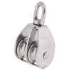 304 Stainless Steel Double Swivel Pulley Block with Swivel Eye M32