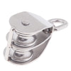 304 Stainless Steel Double Swivel Pulley Block with Swivel Eye M32