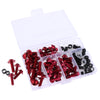 158Pcs Motorcycle Complete Fairing Bolt Kit Fastener Clips Screws Red