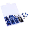 158Pcs Motorcycle Complete Fairing Bolt Kit Fastener Clips Screws Blue