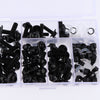 158Pcs Motorcycle Complete Fairing Bolt Kit Fastener Clips Screws Black