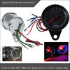 Universal Motorcycle Tachometer RPM Gauge with LED Backlight Light Black