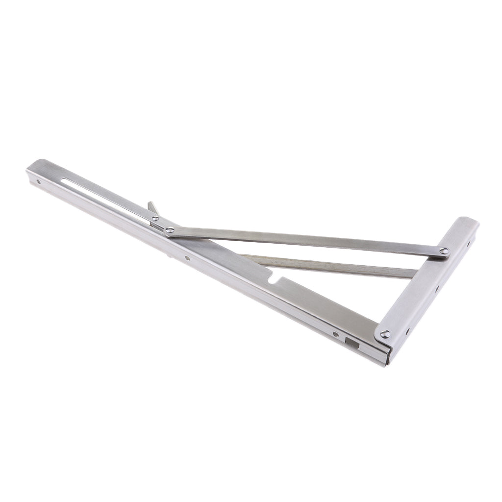 Lightweight 304 Stainless Steel Folding Boat Bench Shelf Table Bracket 16in