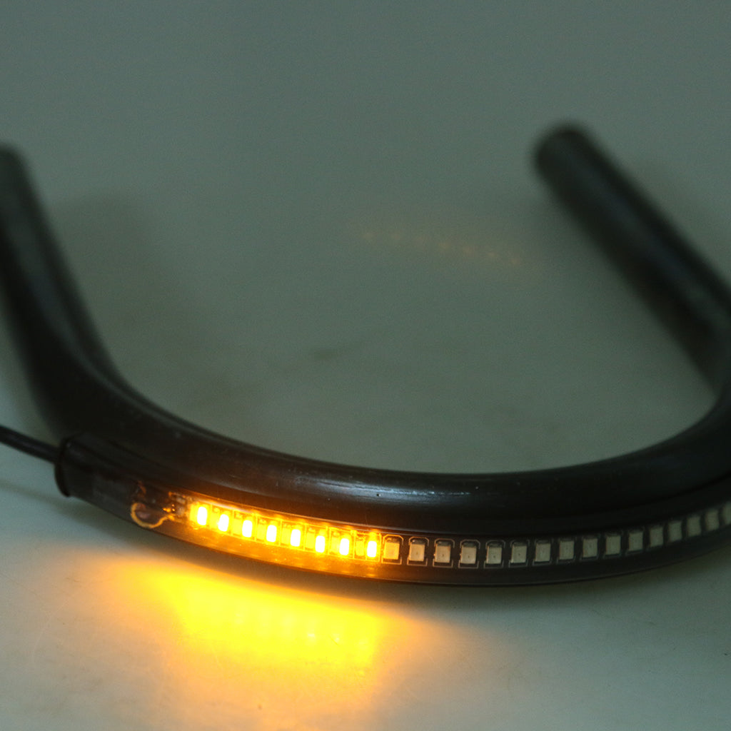 Cafe Racer Seat Frame Hoop Loop End LED Light for Yamaha BMW  Flat 175mm