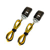 Pair 12V Motorcycle Mini LED Turn Signal Lamps for Harley Road King Dark