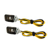 Pair 12V Motorcycle Mini LED Turn Signal Lamps for Harley Road King Dark