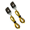 Pair 12V Motorcycle Mini LED Turn Signal Lamps for Harley Road King Dark