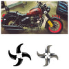 Motorcycle Fender Front Horns Decoration for Chopper Bobber Touring Black