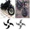 Motorcycle Fender Front Horns Decoration for Chopper Bobber Touring Black