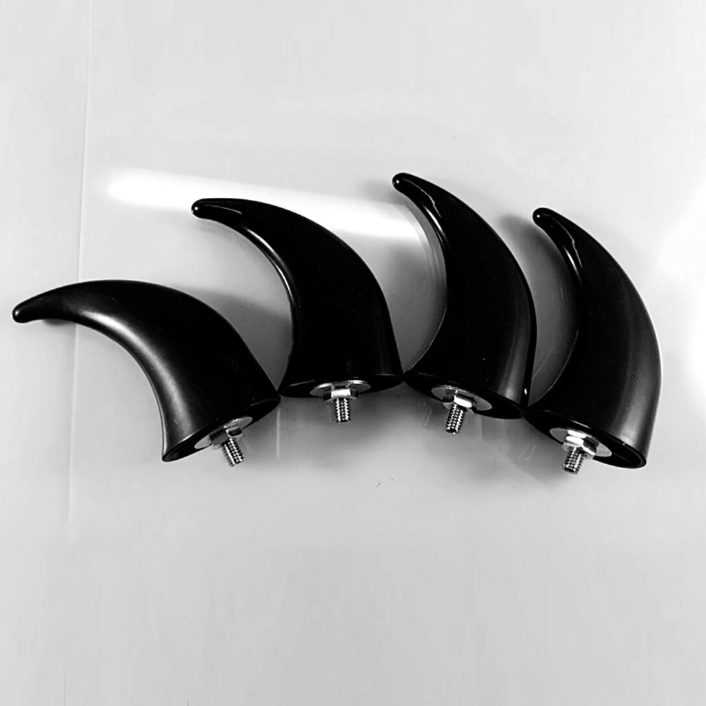 Motorcycle Fender Front Horns Decoration for Chopper Bobber Touring Black