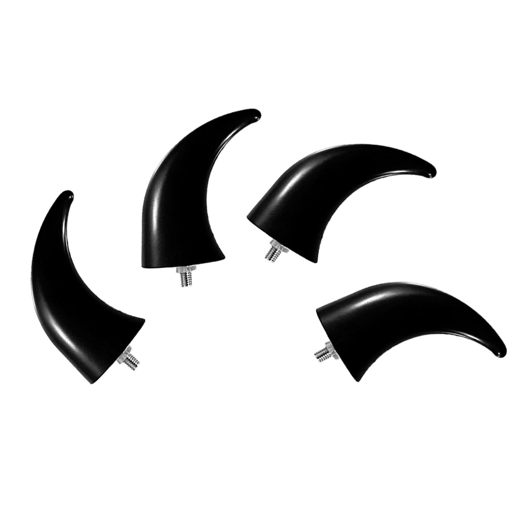 Motorcycle Fender Front Horns Decoration for Chopper Bobber Touring Black