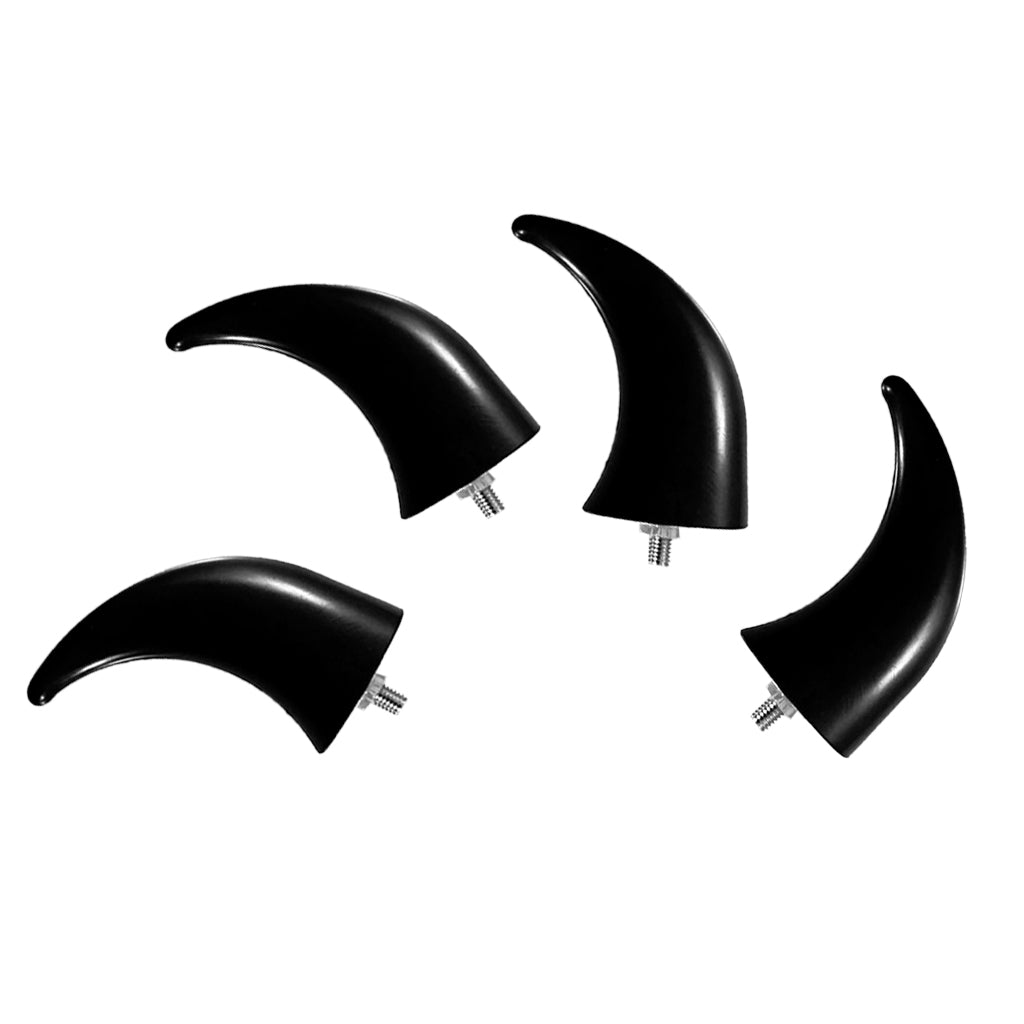 Motorcycle Fender Front Horns Decoration for Chopper Bobber Touring Black