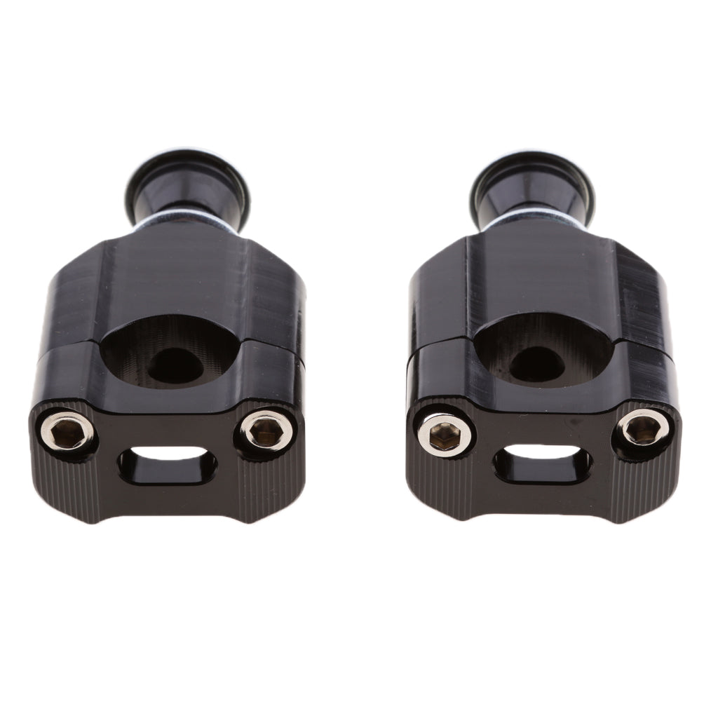 2x 28MM 1 1/8" Handlebar Riser Mount Clamps Motorcycle Dirt Bike ATV Black