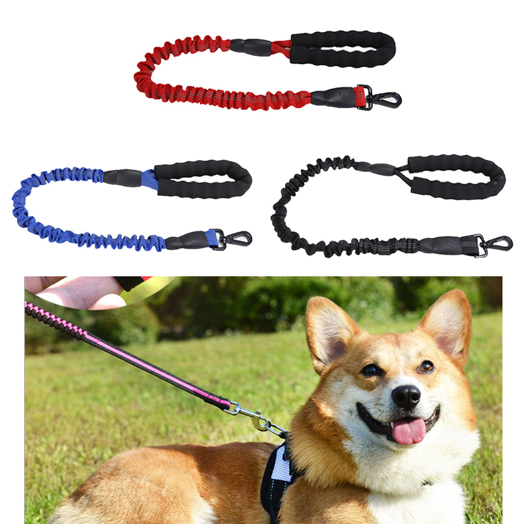 Elastic Adjustable Pet Traction Rope Leash Dog Walking Rope For Dog Red