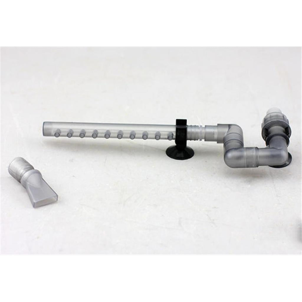 Aquarium Fish Tank Outflow Inflow Pipe Tube For Fish Tank  S-Gray