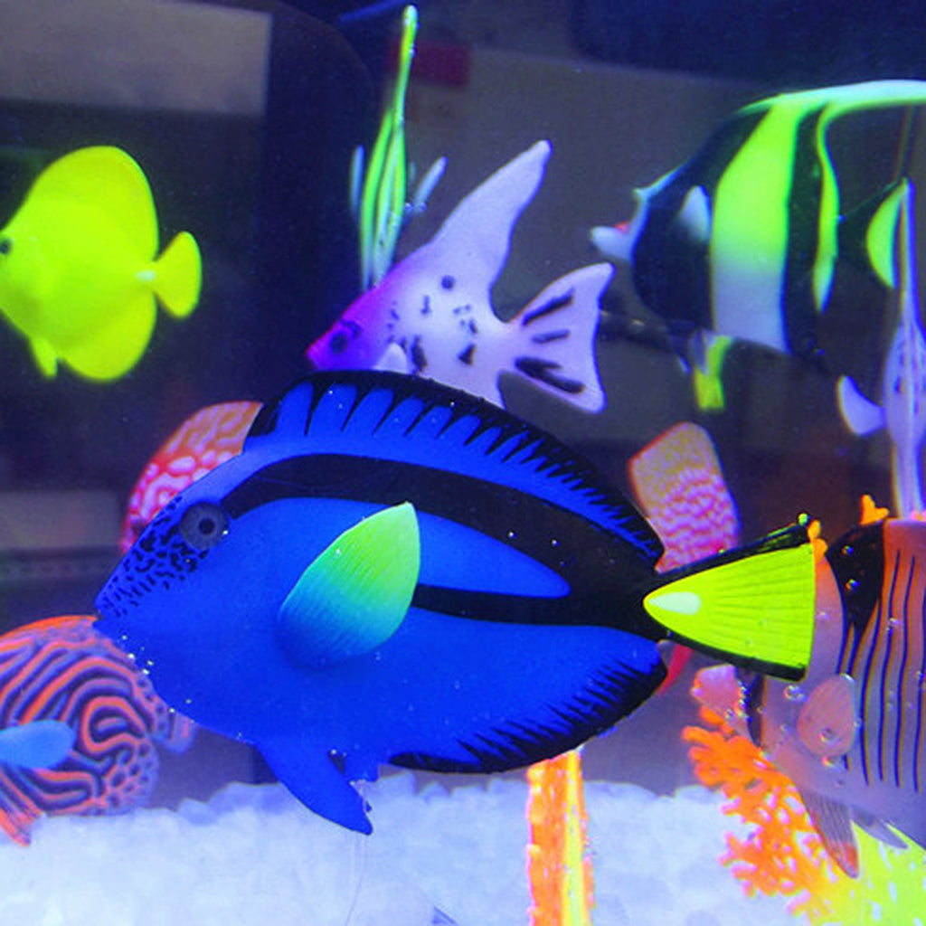 Luminous Simulation Fish Aquarium Glow Decoration Artificial Fishes Blue