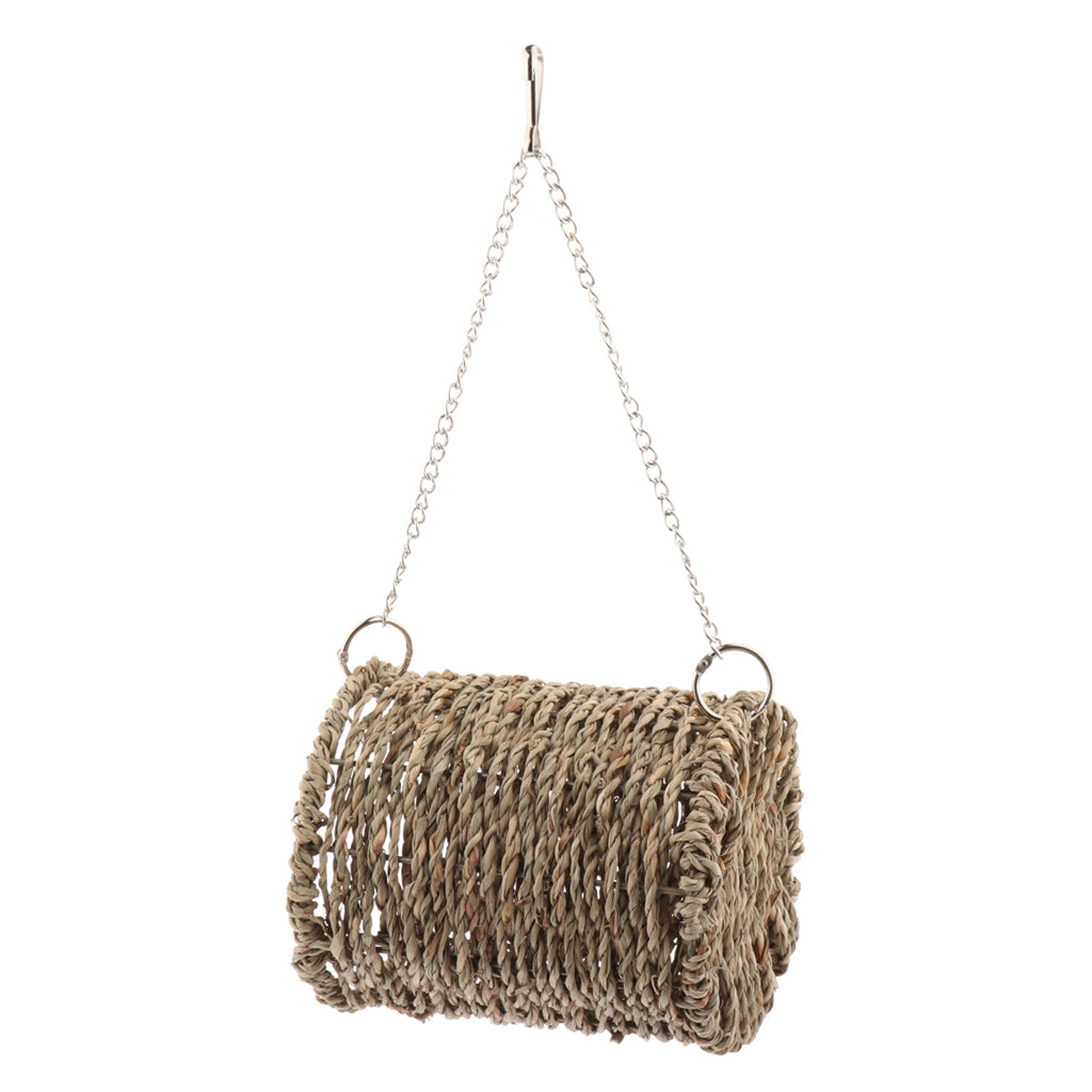 Small Animals Handmade Natural Straw Hammock with Warm Mat