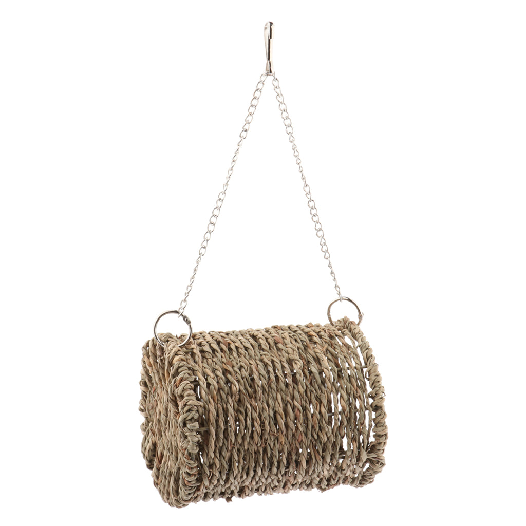 Small Animals Handmade Natural Straw Hammock with Warm Mat