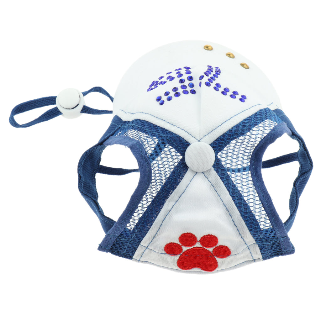 1 Pc Pet Baseball Cap Summer Outdoor Sunbonnet Visor Cap for Cat Dog Blue XL