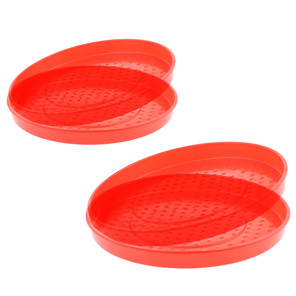 2 Pack Reptile Food Water Bowl Chicken Food Water Tray 35cm