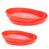 2 Pack Reptile Food Water Bowl Chicken Food Water Tray 35cm