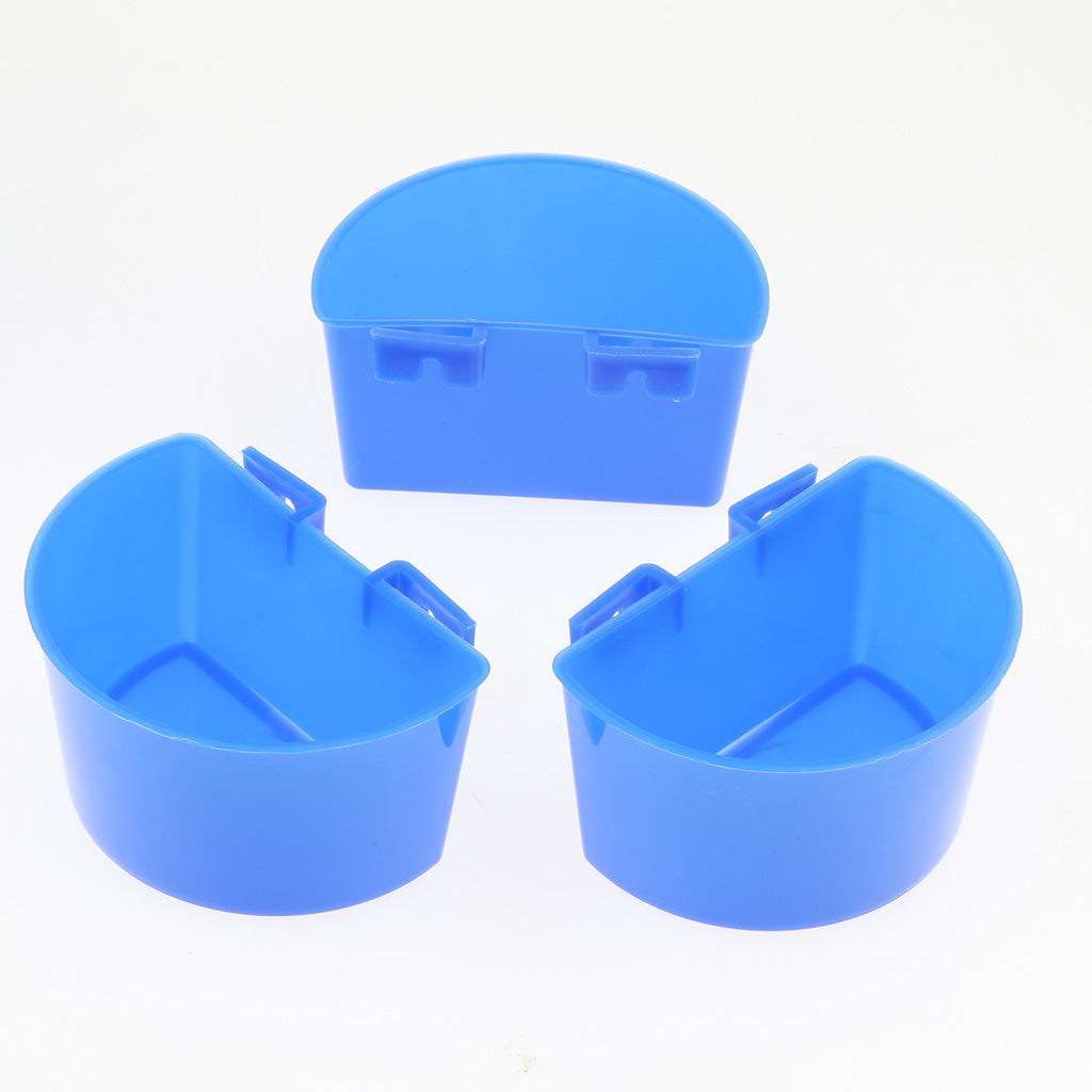 10 Pcs Pigeons Sand Cups Bird Food Water Container Plastic Bowl for Cage L