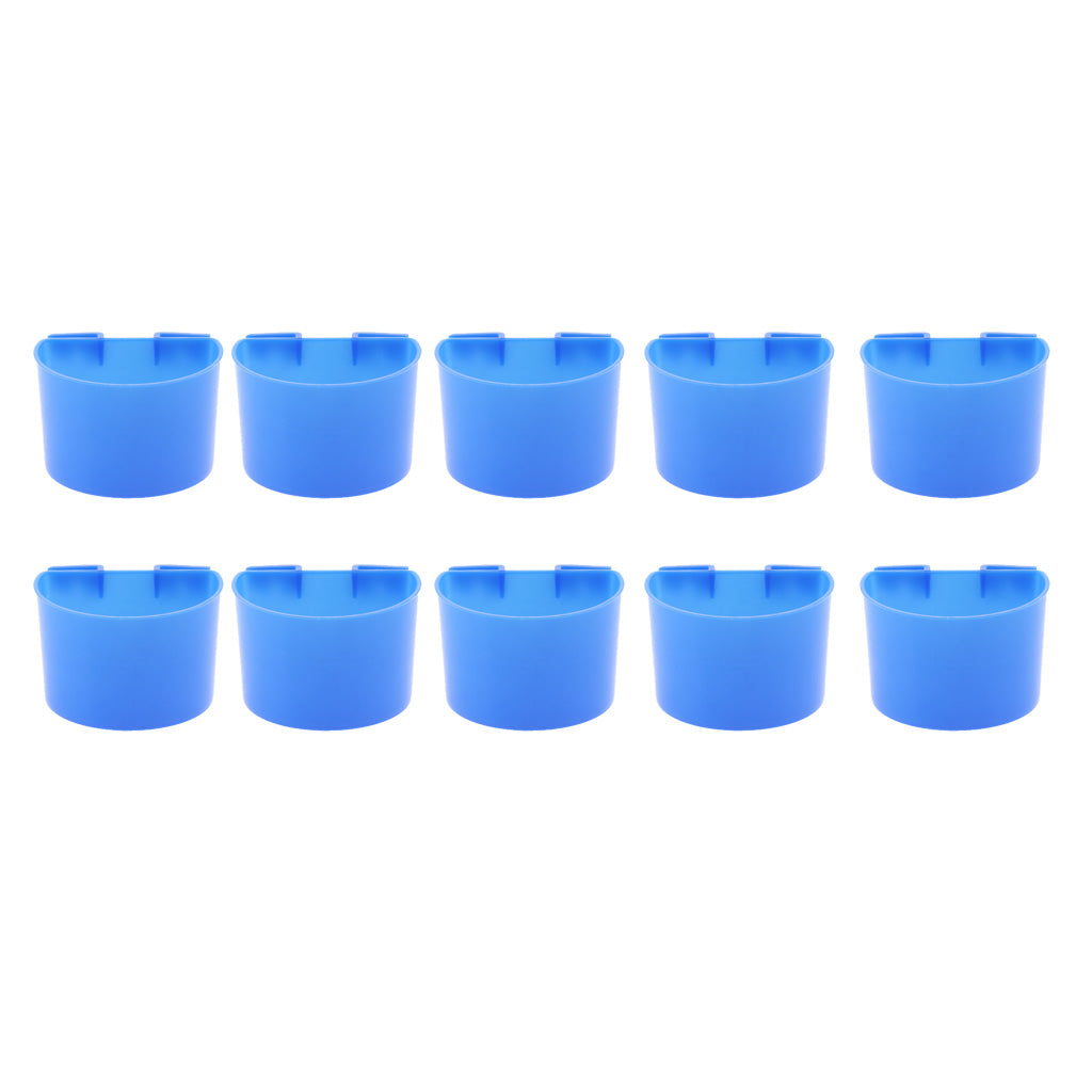 10 Pcs Pigeons Sand Cups Bird Food Water Container Plastic Bowl for Cage S