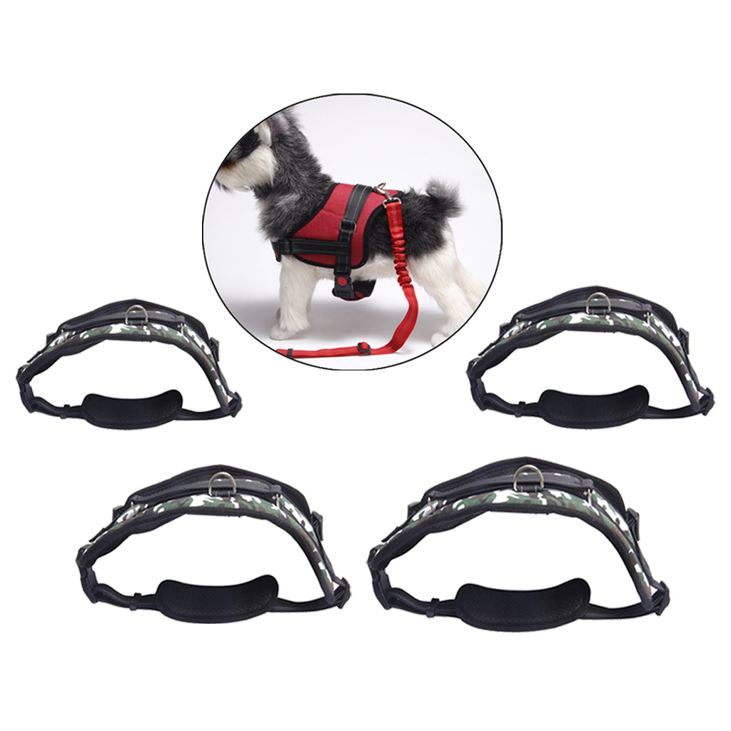 Explosion-proof Dog Puppy Harness Soft Adjustable Reflective Vest  White Camouflage  XL