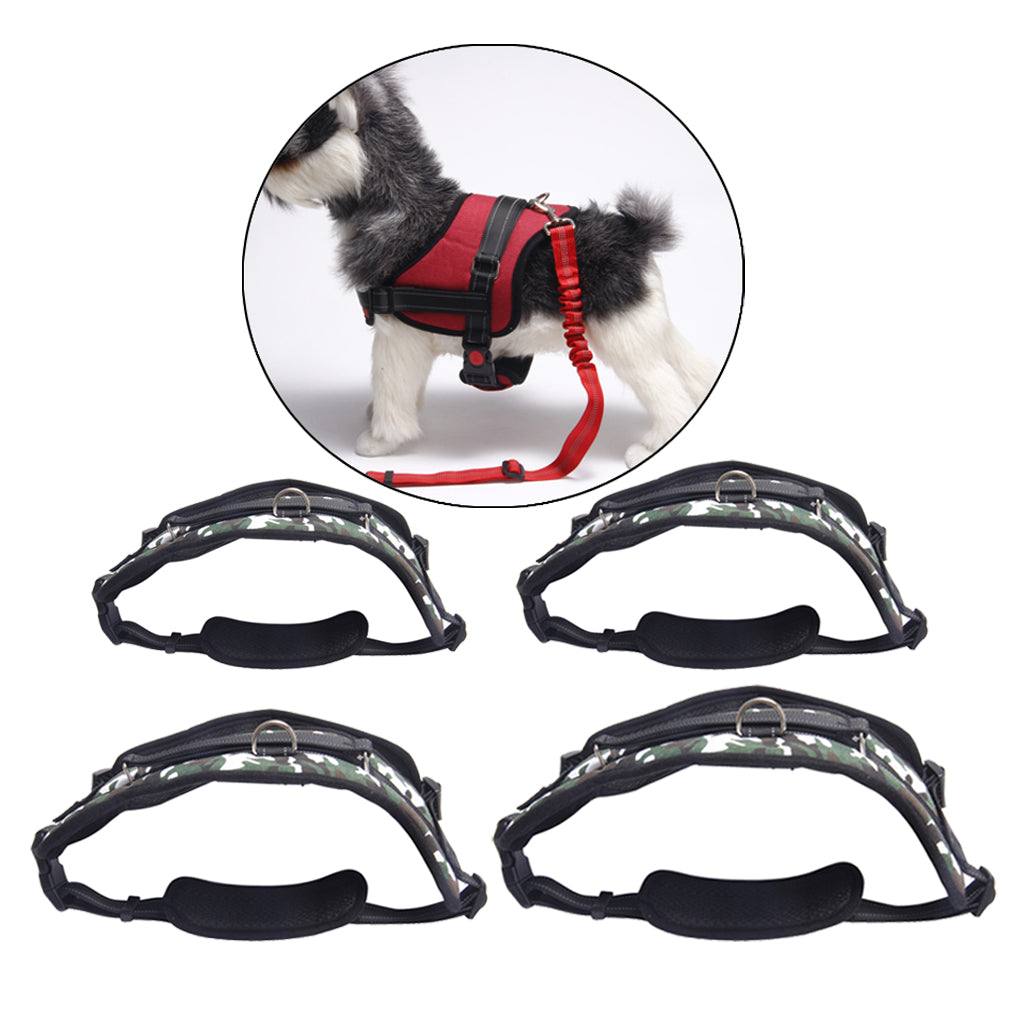 Explosion-proof Dog Puppy Harness Soft Adjustable Reflective Vest  White Camouflage  XL