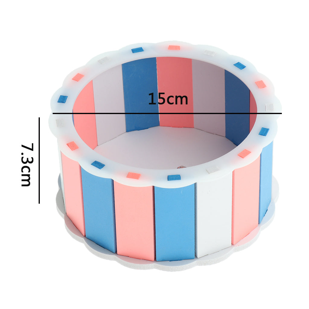 Hamster Running Wheel Exercise Running Toy for Small Animal Dark Blue Pink