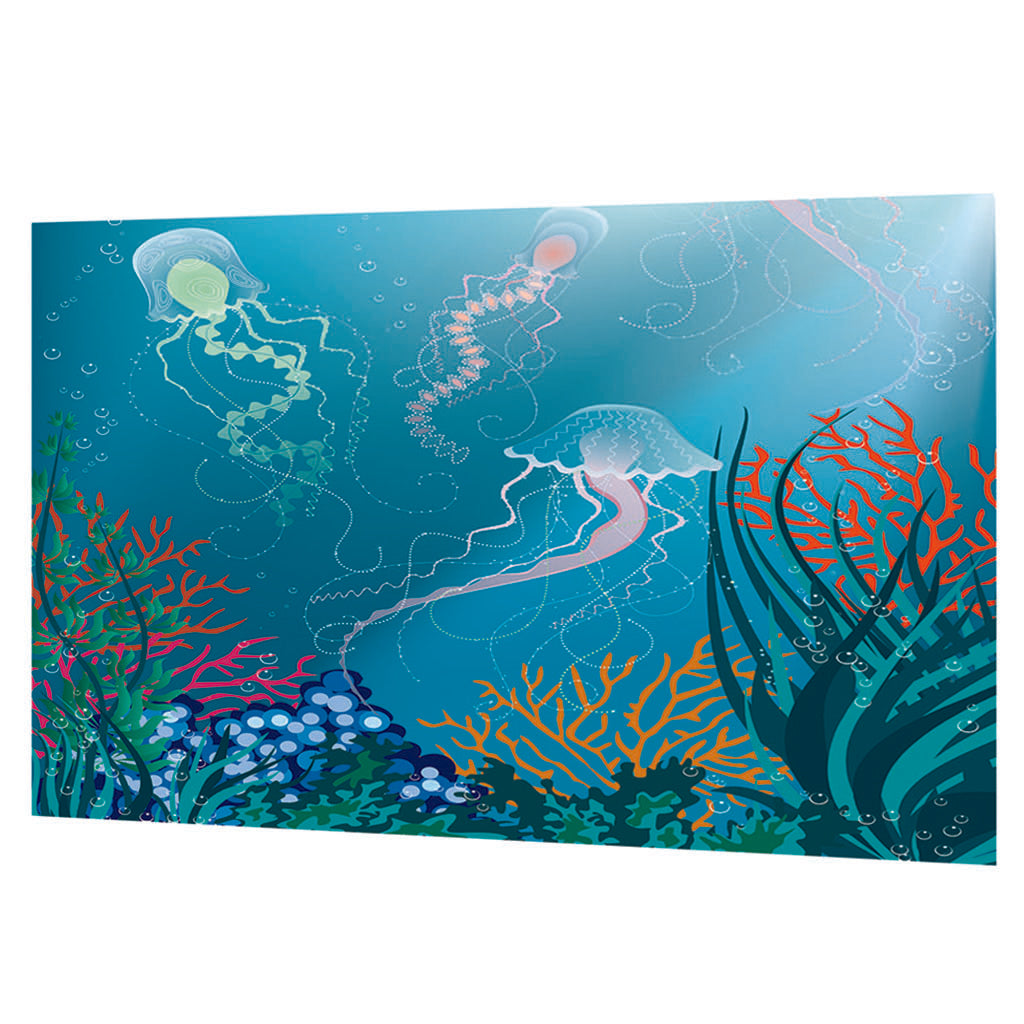 3D Aquarium Landscape Decorative Poster Fish Tank Wall Background 76x46cm