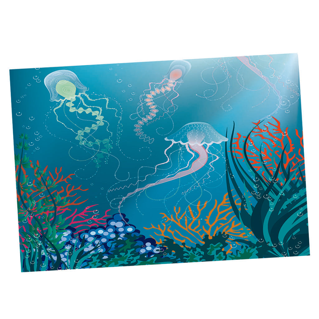 3D Aquarium Landscape Decorative Poster Fish Tank Wall Background 76x46cm