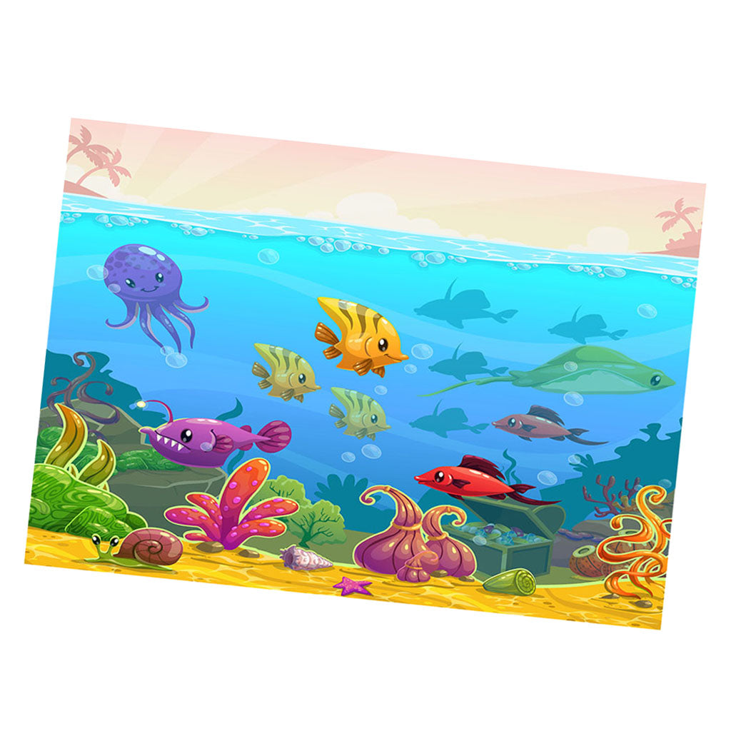 Fish Tank Landscape Poster Fish Tank Wall Background Wallpaper 76x46cm