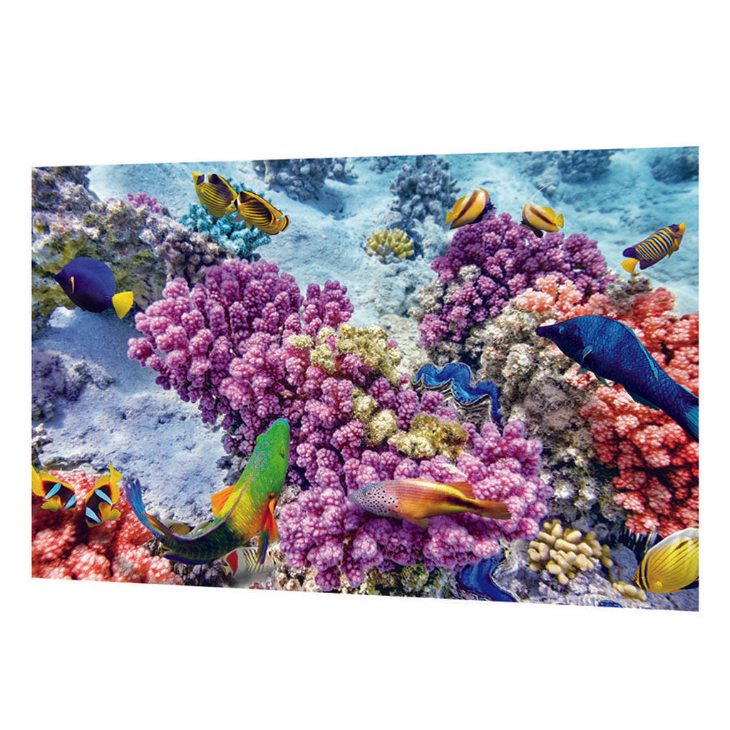 Aquarium Fish Tank Landscape Sticker Fish Tank Wall Decor Picture 76x46cm