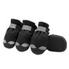 4 Pcs Pet Dog Shoes Boots Anti-Slip Waterproof Pet Paw Protector Dog Shoes  Black-M