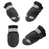 4 Pcs Pet Dog Shoes Boots Anti-Slip Waterproof Pet Paw Protector Dog Shoes  Black-M