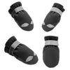 4 Pcs Pet Dog Shoes Boots Anti-Slip Waterproof Pet Paw Protector Dog Shoes  Black-M