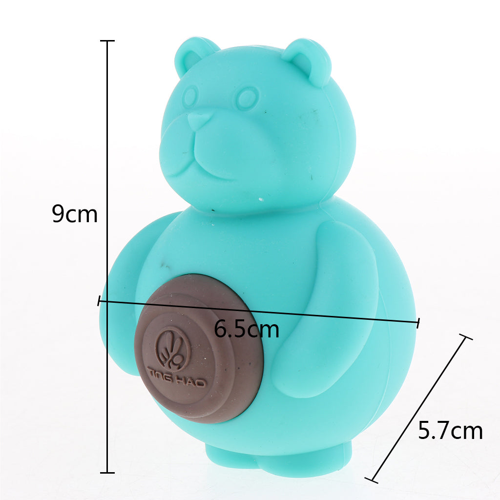 1 Pc Pet Dogs Puppies Chewing Little Bear Toy with Silicone Biscuits Blue