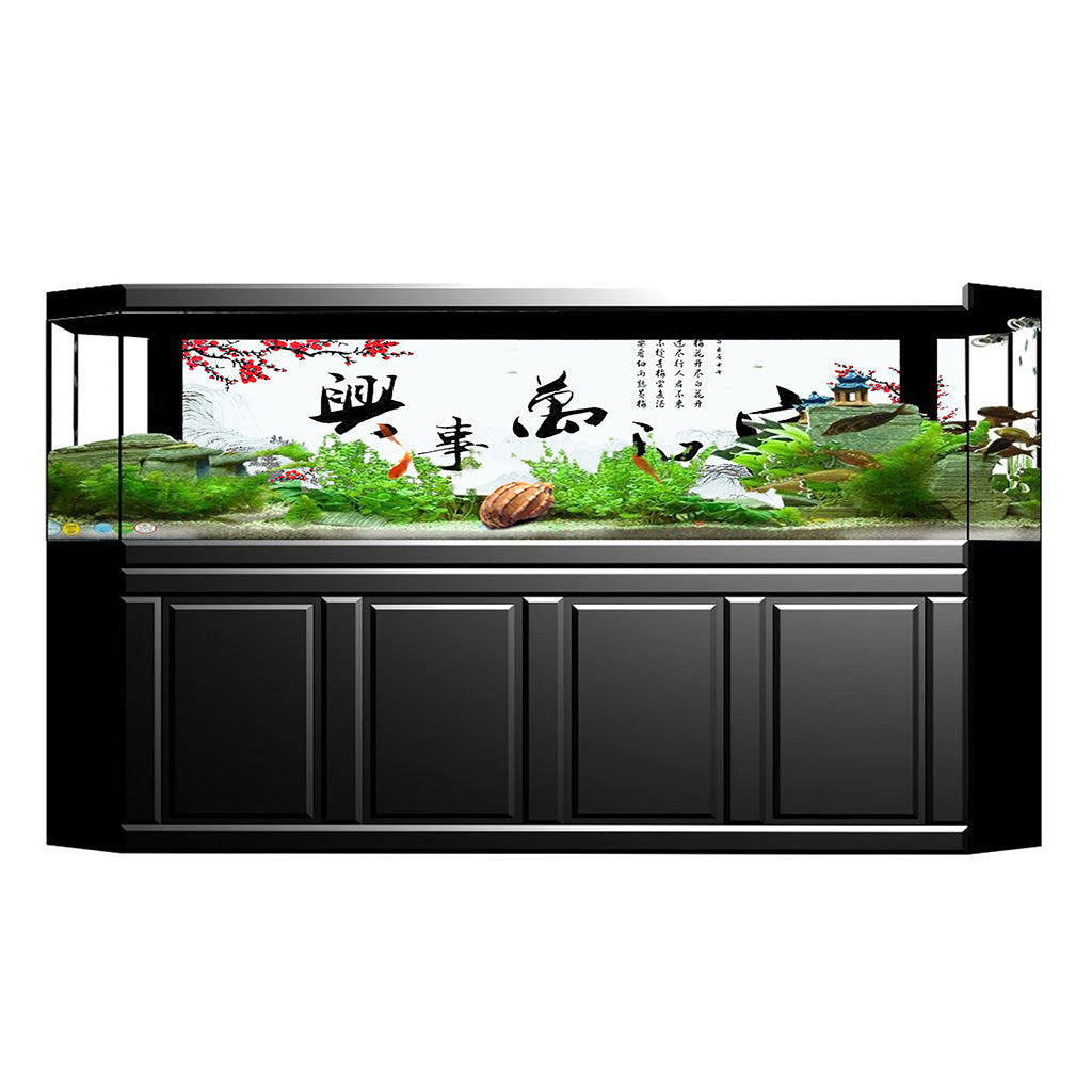 Aquarium 3D HD Background Sticker Fish Tank Wall Landscape Poster XS